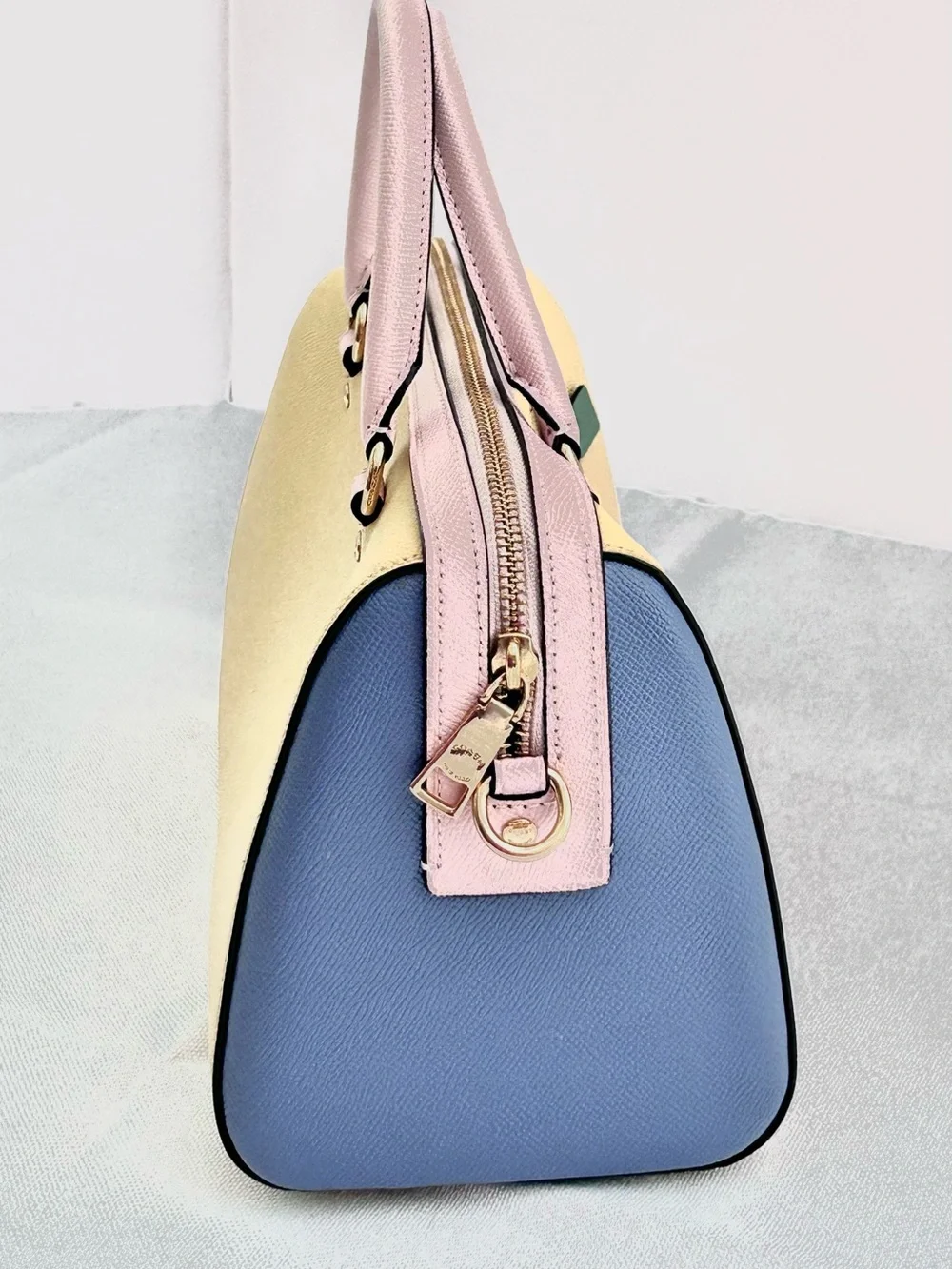 Coach Rowan Colorblock Structured Satchel Crossbody Strap C3428 10.5”x6.25” EUC